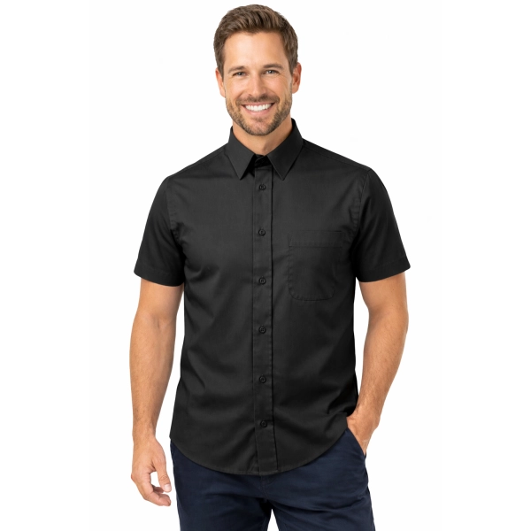 Koszula męska z krótkim rękawem czarna roz.XXL – koszula gastronomiczna – odzież dla gastronomii